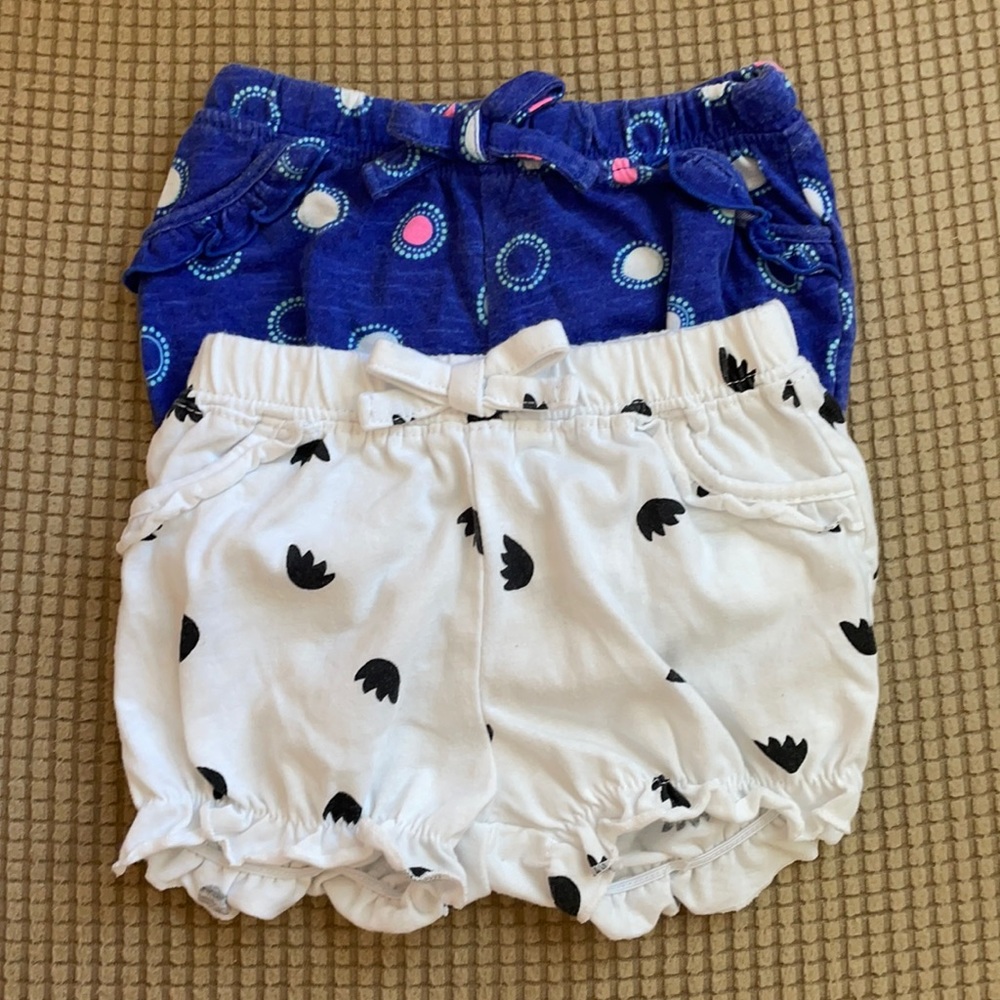 👼3 for $10👼 Okie Dokie Baby Bloomer Shorts. EUC. 6M.